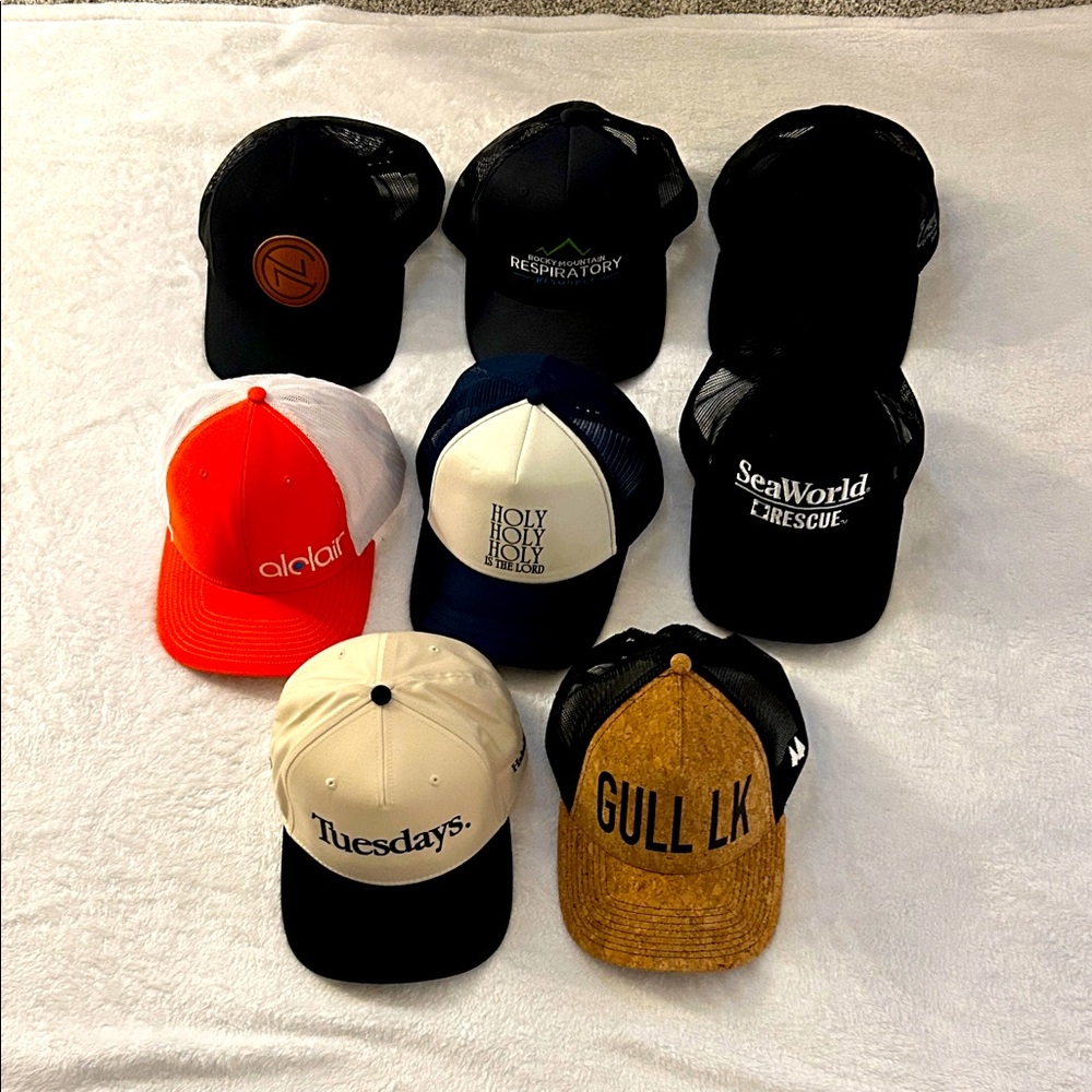 Set of 8 unique hats! Pick as many as you like!